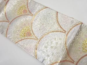 佐賀錦 花青海波模様織り出し袋帯